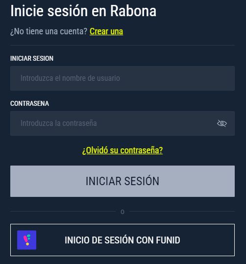 Iniciar sesión en Rabona Casino